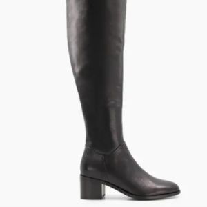 Black knee-high heeled boots (NWT)